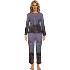 Skyline City Manhattan New York Womens  Long Sleeve Lightweight Pajamas Set by Ket1n9