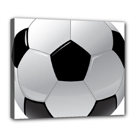 Soccer Ball Deluxe Canvas 24  X 20  (stretched) by Ket1n9