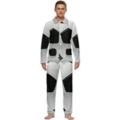 Soccer Ball Men s Long Sleeve Velvet Pocket Pajamas Set by Ket1n9