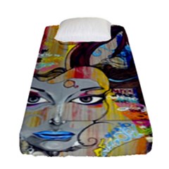 Graffiti Mural Street Art Painting Fitted Sheet (single Size) by Ket1n9