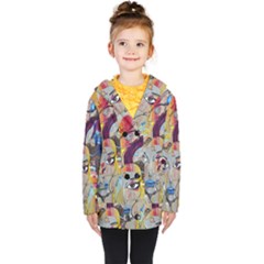 Graffiti Mural Street Art Painting Kids  Double Breasted Button Coat by Ket1n9