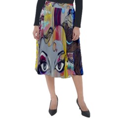 Graffiti Mural Street Art Painting Classic Velour Midi Skirt  by Ket1n9