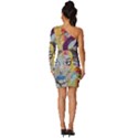 Graffiti Mural Street Art Painting Long Sleeve One Shoulder Mini Dress View4