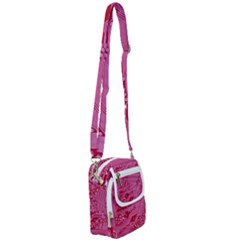 Pink Circuit Pattern Shoulder Strap Belt Bag by Ket1n9