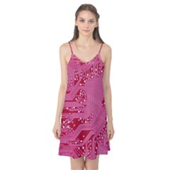 Pink Circuit Pattern Camis Nightgown  by Ket1n9