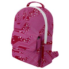 Pink Circuit Pattern Flap Pocket Backpack (small) by Ket1n9