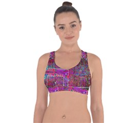 Technology Circuit Board Layout Pattern Cross String Back Sports Bra by Ket1n9