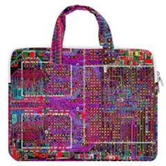 Technology Circuit Board Layout Pattern Macbook Pro 16  Double Pocket Laptop Bag  by Ket1n9