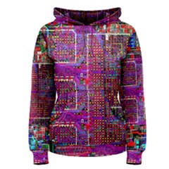 Technology Circuit Board Layout Pattern Women s Pullover Hoodie by Ket1n9