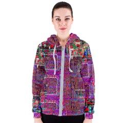 Technology Circuit Board Layout Pattern Women s Zipper Hoodie by Ket1n9