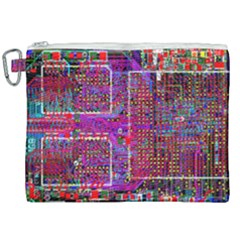 Technology Circuit Board Layout Pattern Canvas Cosmetic Bag (xxl) by Ket1n9