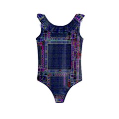 Cad Technology Circuit Board Layout Pattern Kids  Frill Swimsuit by Ket1n9
