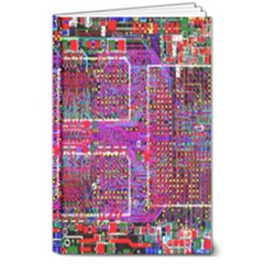 Technology Circuit Board Layout Pattern 8  X 10  Hardcover Notebook by Ket1n9