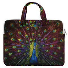 Beautiful Peacock Feather Macbook Pro 16  Double Pocket Laptop Bag  by Ket1n9