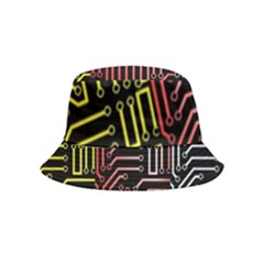 Circuit Board Seamless Patterns Set Inside Out Bucket Hat (kids) by Ket1n9