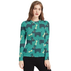 Happy Dogs Animals Pattern Women s Long Sleeve Rash Guard by Ket1n9