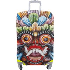 Wood Sculpture Bali Logo Luggage Cover (large) by Ket1n9