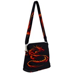 Dragon Zipper Messenger Bag