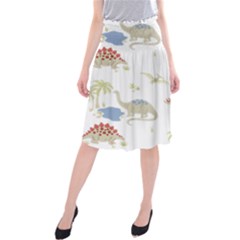 Dinosaur Art Pattern Midi Beach Skirt