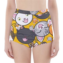 Cats Cute Kitty Kitties Kitten High-waisted Bikini Bottoms by Ket1n9