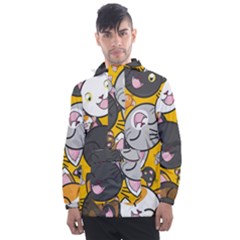 Cats Cute Kitty Kitties Kitten Men s Front Pocket Pullover Windbreaker by Ket1n9