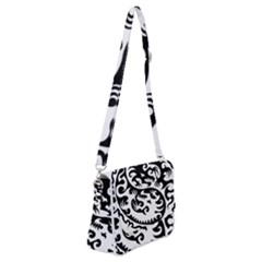 Ying Yang Tattoo Shoulder Bag With Back Zipper by Ket1n9