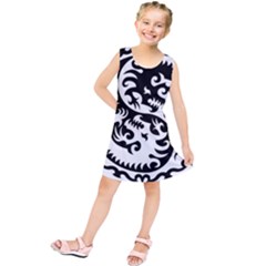 Ying Yang Tattoo Kids  Tunic Dress by Ket1n9