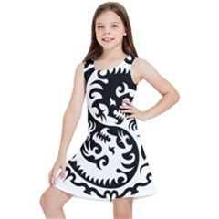 Ying Yang Tattoo Kids  Lightweight Sleeveless Dress by Ket1n9