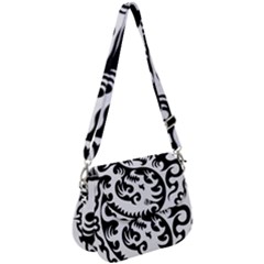 Ying Yang Tattoo Saddle Handbag by Ket1n9