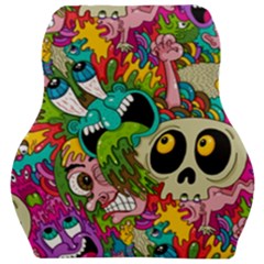 Crazy Illustrations & Funky Monster Pattern Car Seat Velour Cushion  by Ket1n9