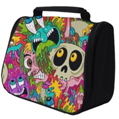 Crazy Illustrations & Funky Monster Pattern Full Print Travel Pouch (big) by Ket1n9