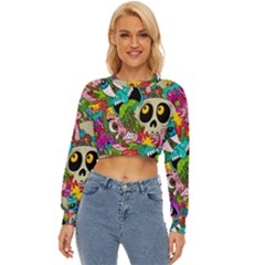 Crazy Illustrations & Funky Monster Pattern Lightweight Long Sleeve Sweatshirt by Ket1n9