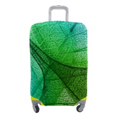 Sunlight Filtering Through Transparent Leaves Green Blue Luggage Cover (small) by Ket1n9