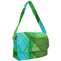 Sunlight Filtering Through Transparent Leaves Green Blue Courier Bag View1