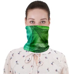 Sunlight Filtering Through Transparent Leaves Green Blue Face Covering Bandana (adult) by Ket1n9