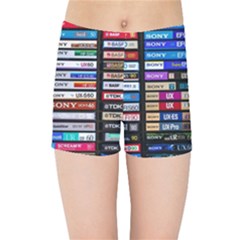 Vintage Cassette Music Old Record Retro Tape Kids  Sports Shorts by Cendanart