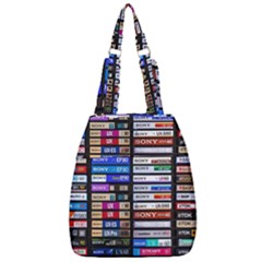 Vintage Cassette Music Old Record Retro Tape Center Zip Backpack by Cendanart