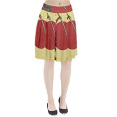 Meme Samurai Artwork Japaneses Pleated Skirt by Cendanart
