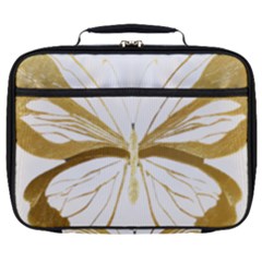 Simulated Gold Leaf Gilded Butterfly Full Print Lunch Bag by essentialimage