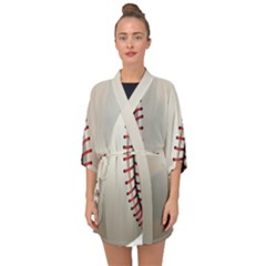 Baseball Half Sleeve Chiffon Kimono by Ket1n9