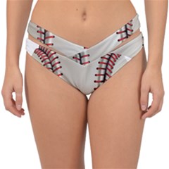 Baseball Double Strap Halter Bikini Bottoms