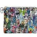 Vintage Horror Collage Pattern Canvas Cosmetic Bag (XXXL) View1