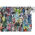 Vintage Horror Collage Pattern Canvas Cosmetic Bag (XXXL) View2