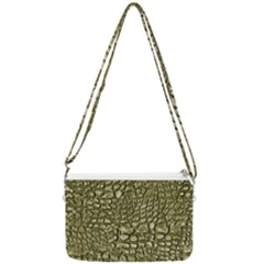 Aligator Skin Double Gusset Crossbody Bag by Ket1n9