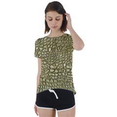 Aligator Skin Short Sleeve Open Back T-shirt by Ket1n9