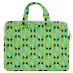 Alien Pattern- Macbook Pro 16  Double Pocket Laptop Bag  by Ket1n9