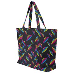 Alien Patterns Vector Graphic Zip Up Canvas Bag by Ket1n9