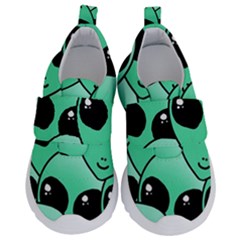 Art Alien Pattern Kids  Velcro No Lace Shoes by Ket1n9