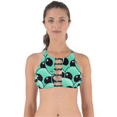 Art Alien Pattern Perfectly Cut Out Bikini Top