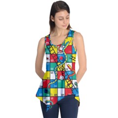 Snakes And Ladders Sleeveless Tunic by Ket1n9